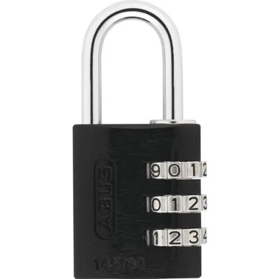 Imagen de Abus 346125 145/30_NEGRO Candado aluminio combinacion 30mm 3 dígitos negro