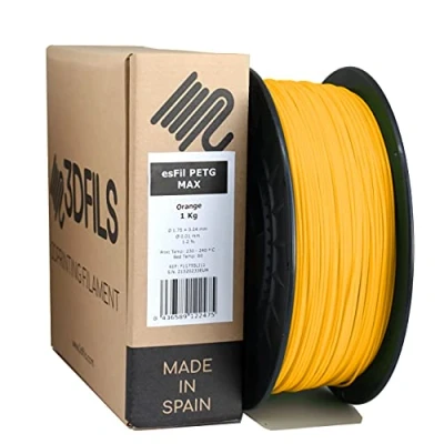 Imagen de 3DFILS Filamento PETG Naranja para impresión 3D (1,75 mm / 1 Kg, Naranja)