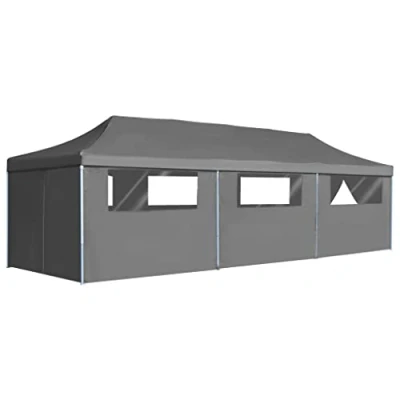 Imagen de vidaXL Carpa Plegable Pop up 8 Paredes 3x9 m Gris Tienda Cenador Marquesina