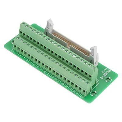 Imagen de IDC40P Conector de bloque terminales placa conexión 40 pines macho Interfaz PLC con soporte Adecuado para PLC,Servo y montaje en riel DIN.