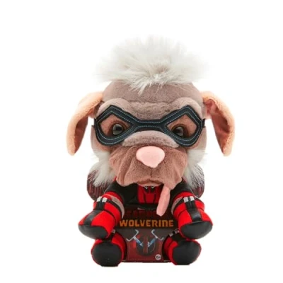 Imagen de Peluche Disney Marvel Dogpool (26 cm) detallado del superhéroe de la película Deadpool &amp; Wolverine, Juguete para Fans y coleccionistas (6315870453)