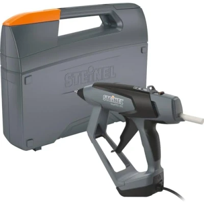 Imagen de Steinel GluePRO 300 Pistola termofusible profesional, en maletín, con consumo de 90 W, soportes soldadores,ajuste la cantidad adhesivo, boquillas intercambiables y sin pantalla