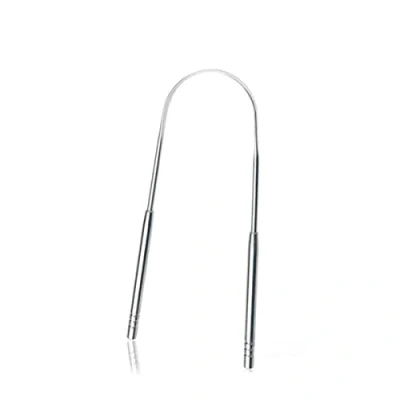 Imagen de Tongue Scraper Rasqueta lengua INOX,1 Piezas Forma de U Rascador Langue,Limpia Una Higiene Elimina la Malvia Haleine Cepillo