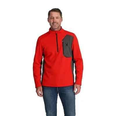 Imagen de Spyder Men&#039;s Bandit 1/2 Zip Fleece Jacket, Volcano, XXL