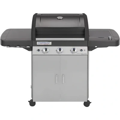 Imagen de Campingaz 3 Series Classic LS Plus Barbacoa a Gas con quemadores de acero inoxidable y un asador lateral, 9.6 kW, sistema limpieza InstaClean