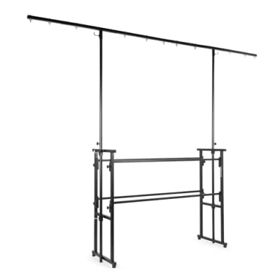 Imagen de vonyx Pro Disco Soporte Traverse Luz de trípode (All in One, para, altura regulable hasta 11 suspensiones 201 240 cm, pies goma antideslizantes, stahlkronstruktion) Negro