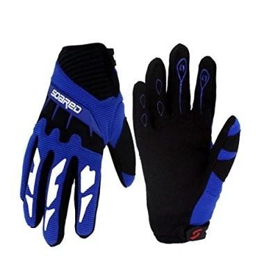 Imagen de Gtopart Guantes transpirables para niño, 50 g, ciclismo o patines, color azul, tamaño extra small