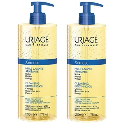 Imagen de URIAGE XEMOSE. Aceite limpiador. 500ML DUPLO 2X1. Contra la sequedad cutánea y calma el picor.