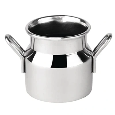 Imagen de nisbets CL203 Mini de leche, acero inoxidable, tamaño pequeño, 60 ml, 2 oz, 45 diámetro, mm H