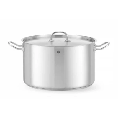 Imagen de HENDI Olla de cocina, mediana, con tapa orificios salida vapor, fondo inducción continuo, apta para todas las fuentes calor y el lavavajillas, 15L, ø320x(H)190mm, acero inoxidable
