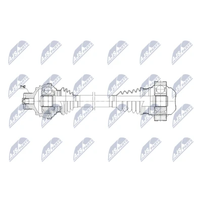 Imagen de NTY NPW AU 089 Árbol de Transmisión Eje trasero izquierda 622mm automática AUDI: Q5, A6 C7 Avant