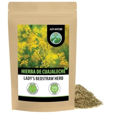 Imagen de hierba de Galio (250g), Infusión cuajaleche, té Colcha cama, la cama cortado, suavemente secado, 100% puro y natural, Galium verum,