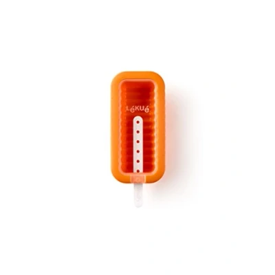 Imagen de Lékué Molde para Helado icónico, diseño Espiral, Silicona Platino Color Naranja