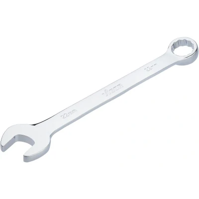 Imagen de ViGOR Llave combinada V7740 22, SW 22 mm, versión larga, desviación de 15 grados, perfil hexagonal exterior y doble, cromada pulida
