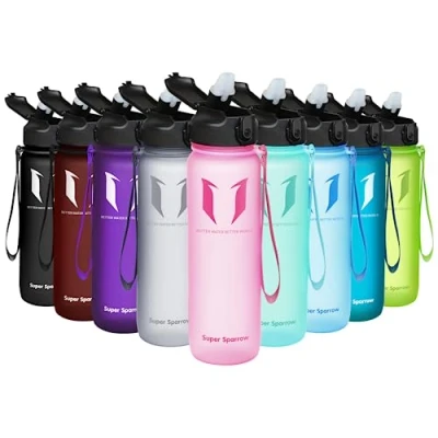 Imagen de Super Sparrow Botella de Agua Deportiva con Pajita 750ml Prueba Fugas Sin BPA