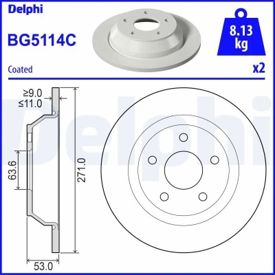 Imagen de Disco de freno DELPHI BG5114C