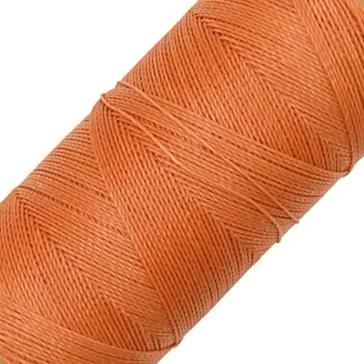 Imagen de Linhasita Bobina Hilo Encerado 100gr / 360 Metros 0,5 mm de Grosor Poliester Macrame 30 Colores (Salmon)