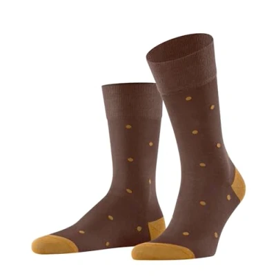 Imagen de FALKE Dot M SO algodón estampado 1 par, Calcetines Hombre, Marrón (Cinnamon 5186), 43 46