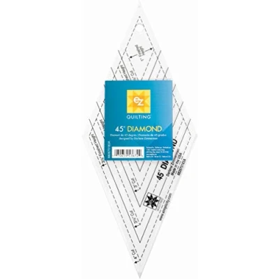 Imagen de EZ Quilting Degree Diamond Template Tool Herramienta de Plantilla Diamante 45 Grados, Acrílico, Versión Original, 11.4 x 26.7 0.3 cm