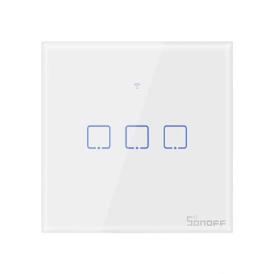 Imagen de SONOFF Smart Switch WiFi + RF 433 T1 EU TX (3 canales)