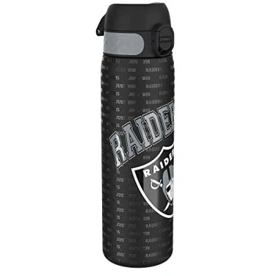 Imagen de Ion8 Botella Agua Delgada, Sin Fugas, Acero Inoxidable, Raiders, 600ml (20oz)
