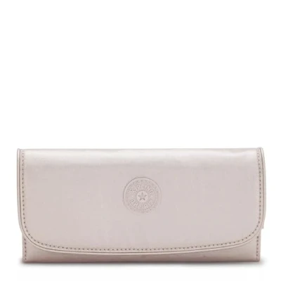 Imagen de Kipling Money Land Cartera RFID, Billetera para Mujer, Brillo metálico, Talla única