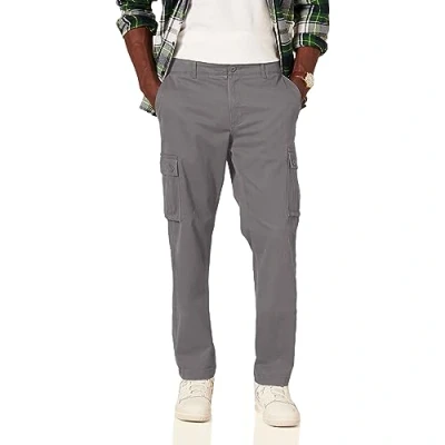 Imagen de Amazon Essentials Pantalón corto cargo, elástico y de corte clásico (disponible en tallas grandes largos especiales) Hombre, Gris Oscuro, 40W / 34L