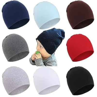 Imagen de DRESHOW 8 PCS Bebé Beanie Sombrero Recién Nacidos Niño Pequeño para Bebés Niños Gorros