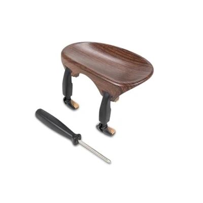 Imagen de Wittner mentonera, mentonera central (centrada) Viola, plástico de alta tecnología, forma anatómica, antialérgico, con destornillador, color palisandro, 254131P, Made in Germany