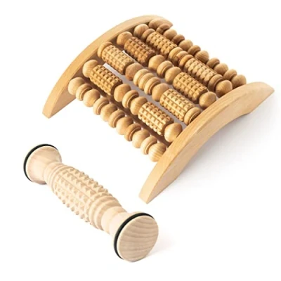 Imagen de tuuli Accessories set de 2 masajeadores rodillo masaje para pies madera