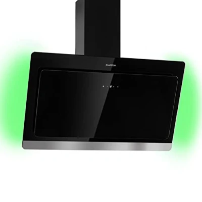 Imagen de Klarstein Campana Extractora Decorativa 90 cm con Luces LED, Extractor Cocina Flujo Aire 563m3/h, Campanas Extractoras Acero, Extractores para Filtros Anti Grasa Bajo Consumo
