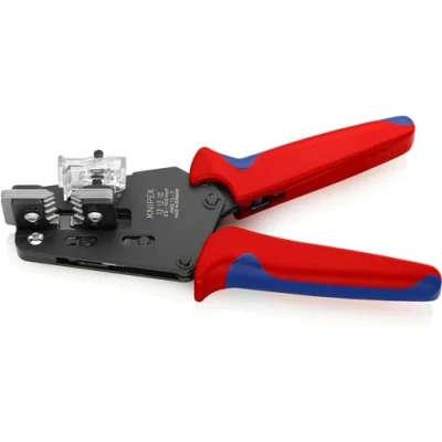 Imagen de Knipex Alicate pelacables de precisión con cuchillas forma precisa bruñido, fundas multicomponentes 195 mm 12 10