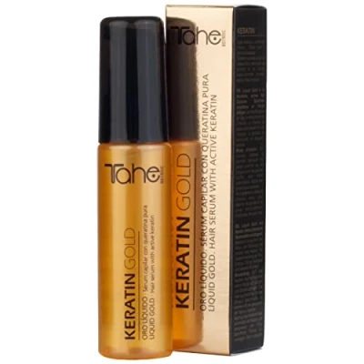 Imagen de Tahe Keratin Gold Oro líquido con Queratina Pura, Células Madre Vegetales Activas y Aceite de Argán, 30 ml