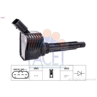 Imagen de FACET 9.6530 Bobina de encendido AUDI: A5 B8 Coupé, A4 Berlina, A3 Sportback, VOLKSWAGEN: Scirocco III, Golf 7, 7 Variant, SEAT: Leon III ST