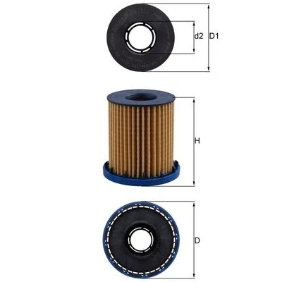 Imagen de Filtro de aceite MAHLE ORIGINAL OX 1350