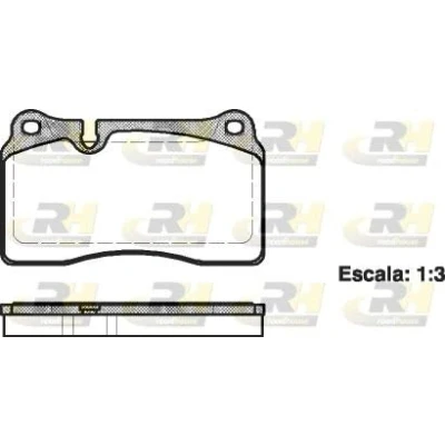 Imagen de ROADHOUSE 21200.00 Juego de pastillas freno Eje delantero preparado para indicador desgaste con lámina adhesiva accesorios SEAT: Leon III ST