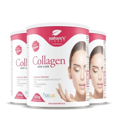 Imagen de Nature&#039;s Finest by Nutrisslim Colágeno SkinCare con Naticol®, MSM, Ashwagandha y Vitamina C, Colageno marino hidrolizado puro en polvo Vitaminas para el cabello, piel uñas