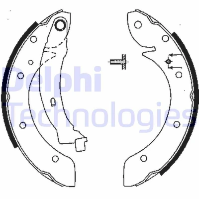 Imagen de DELPHI LS1838 Zapatas de Freno 229mm 42mm RENAULT: Megane Scenic, ESPACE 3