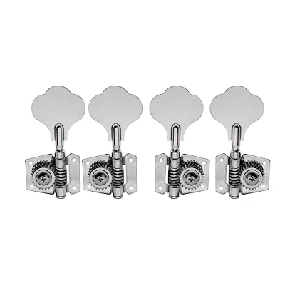 Imagen de Musiclily 2L2R Open Gear Bajo Clavijas de Afinación 24:1 Ratio Clavijero Repuesto para 4 Cuerdas Ibanez Style Eléctrico, Cromado