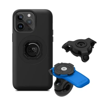 Imagen de Quad Lock Kit de soporte para teléfono con espejo motocicleta amortiguador vibración y funda MAG iPhone 14 Pro Max
