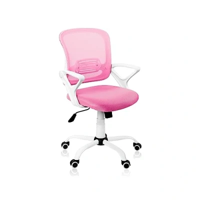 Imagen de Adec Group Brisa, Silla de Escritorio giratoria, Oficina, despacho con Ruedas, Color Rosa Claro, Medidas: 60 cm (Ancho) x (Fondo) 93 101 (Alto)