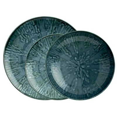Imagen de Arthur Krupp 67351BA2 Fusion Blue Porcelana Vajilla (12 piezas)