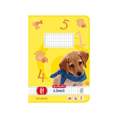 Imagen de Herlitz 11322617 Cuaderno, 10 unidades, A5/, diseño (renglones) en color, certificado FSC Mixed, diseños variados