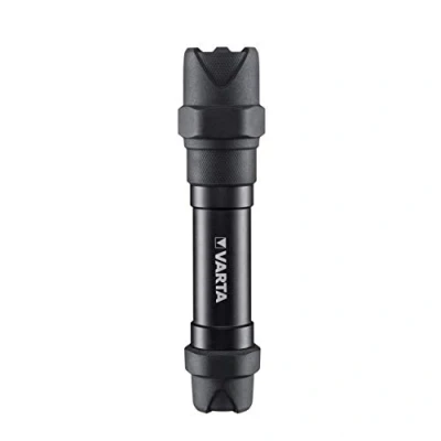Imagen de Varta Indestructible F30 Pro 6 Vatios LED Linterna/Linterna de trabajo, incluye pilas AA larga duración, resistente al agua y polvo, absorbe impactos, carcasa aluminio anodizado, negro