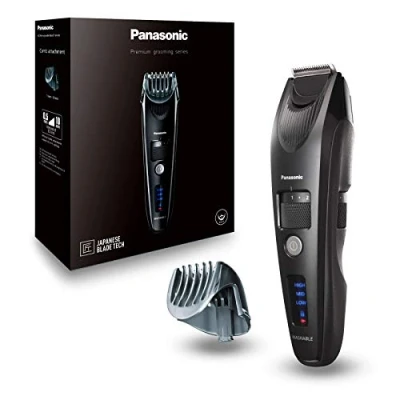 Imagen de Panasonic ER SB40 K803 Trimmer de Barba para Hombres, Cortapelos Portátil Resistente Al Agua, 20 ajustes longitud, Cuchillas Optimas, Accesorio Peine, Inalámbrico y con Cable, Indicador Batería LED, Negro