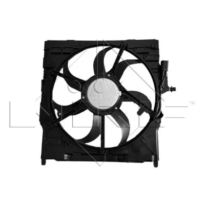 Imagen de NRF 47843 Ventilador de radiador 517 12 600 con bastidor (armazón), Motor sin escobillas BMW: X5