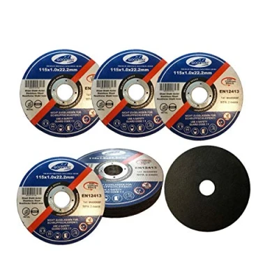 Imagen de discos de corte profesionales abrasivos, 10 unidades, diámetro 115 mm, grosor 1,0 para amoladora flexible, radial pequeña, y angular, acero inoxidable, flexibles