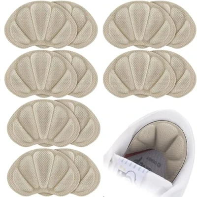 Imagen de 6Pcs taloneras para zapatos, almohadillas talones reducir talla zapato, antirozaduras protector talon zapato mujeres y hombres (Beige)