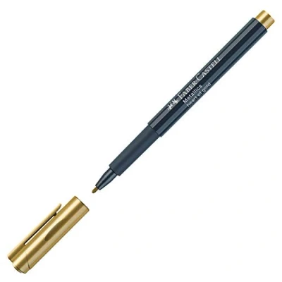 Imagen de Faber Castell Metallics Rotulador resistente al agua (punta de fibra, grosor trazo 1,5 mm)