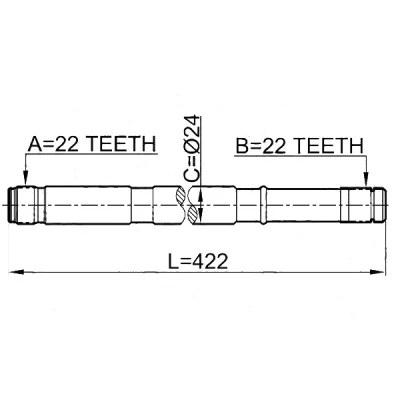 Imagen de FEBEST 0212 N16LH Árbol de transmisión Eje delantero, izquierda 422